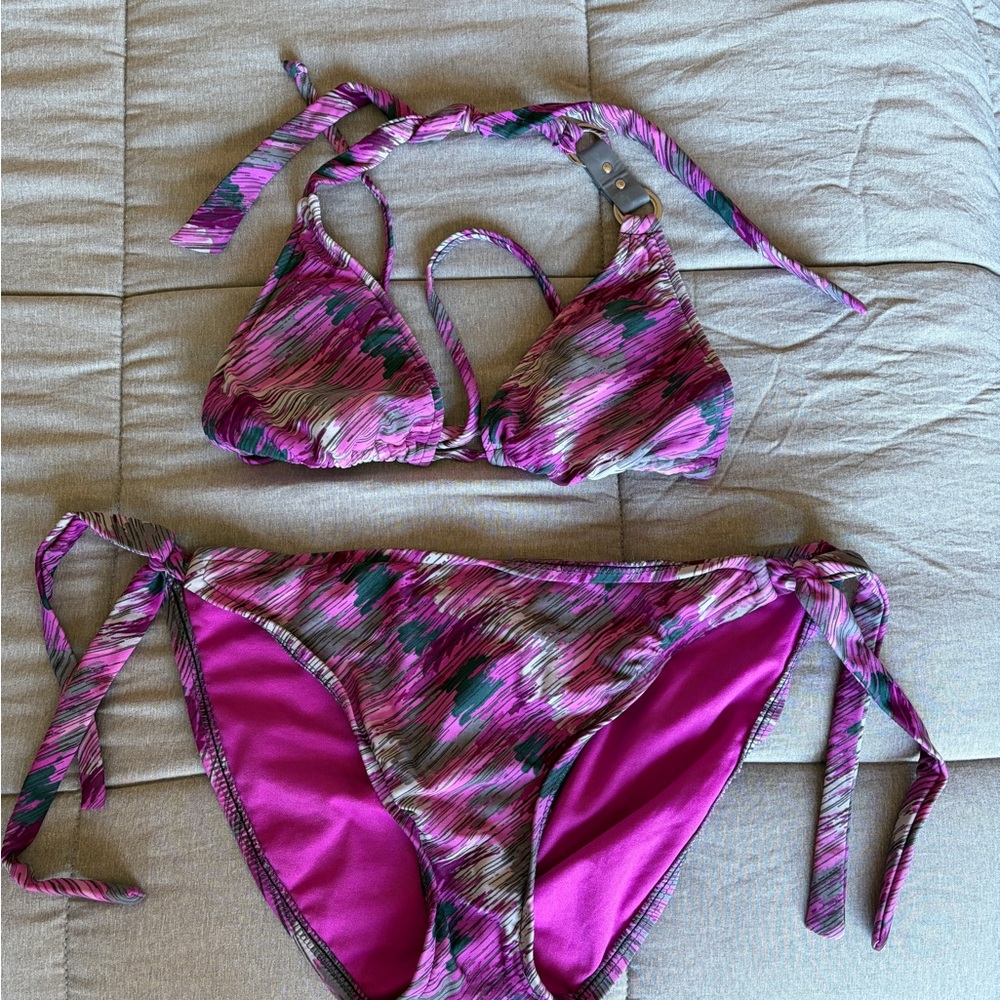 Vintage Y2K Mossimo Supply Co. Pink and Purple Bikini -Size M